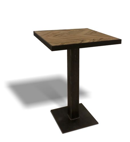 Mesa alta contemporánea - Ecomatrix SRL - de roble / con base de acero / con base de acero pintado