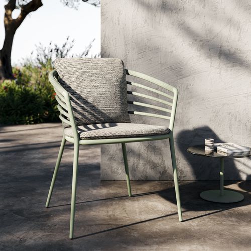 Silla de comedor contemporánea - ARCHY - Royal Botania - de exterior / de aluminio / de tejido