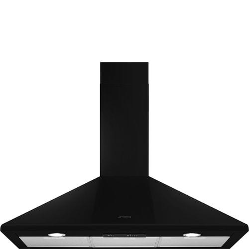 Campana extractora de pared - KSED95BL - SMEG - con conducto / con iluminación integrada / clase B