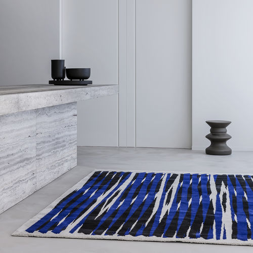 Alfombra contemporánea - Livelli  - JOV - de rayas / de seda / de lana de Nueva Zelanda