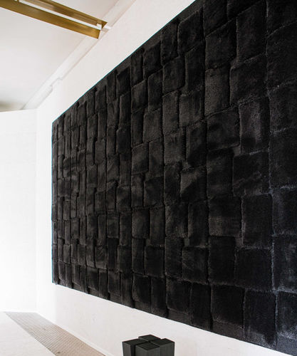Alfombra contemporánea - Zoumey - JOV - a cuadros / de color liso / de mohair