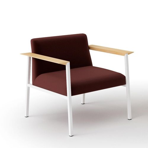 Sillón de diseño escandinavo - ADO   - Quadrifoglio Sistemi d'Arredo - de tejido / de madera / tapizado