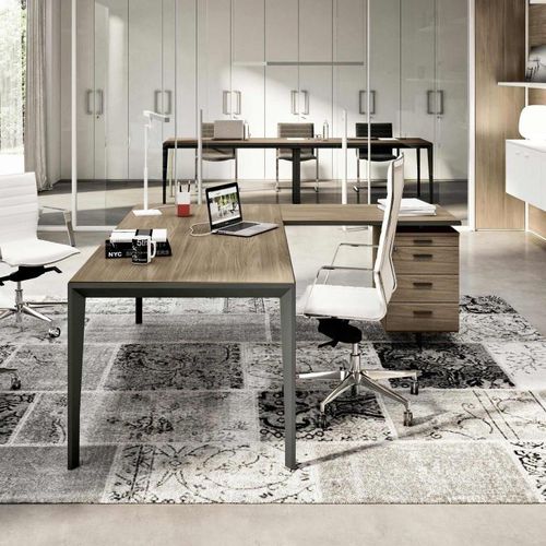 Estación de trabajo - X5   - Quadrifoglio Sistemi d'Arredo - de pie / para 4 personas / contemporáneo