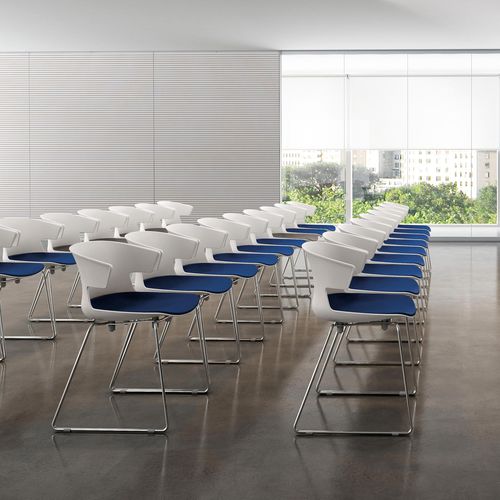 Silla de conferencia contemporánea - COVE  - Quadrifoglio Sistemi d'Arredo - de exterior / de interior / de tejido
