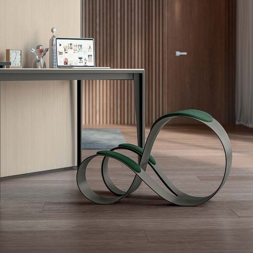 Silla de trabajo de tejido - MOON - Quadrifoglio Sistemi d'Arredo - de polímero / tapizada / ergonómica