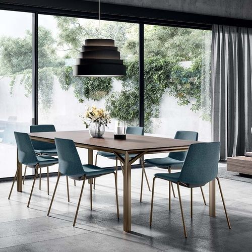 Mesa de trabajo contemporánea - EIGHT - Quadrifoglio Sistemi d'Arredo - de nogal / de madera lacada / de melamina