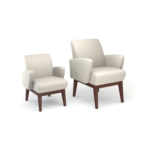 Silla contemporánea - RIO - AGATI - de interior / de cuero / de madera maciza