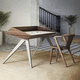 escritorio de pie / contemporáneo / de madera maciza / de fresno