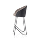 silla de bar contemporánea / de interior / de tejido / con base metálica
