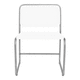 silla de diseño Bauhaus / de interior / de cuero / con base de acero inoxidable