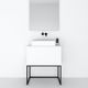 mueble de lavabo de pie / de metal / contemporáneo / con cajones