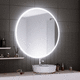 espejo para baño de pared / contemporáneo / redondo / blanco