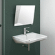espejo para baño de pared / para baño público / contemporáneo / rectangular