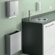 dispensador de toallitas de papel de pared / de acero inoxidable / para el sector profesional / para baño público