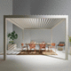 pérgola autoportante / adosada / de metal / con láminas móviles