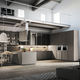 cocina contemporánea / de roble / en U / sin pomos