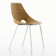 silla de diseño escandinavo / de interior / de exterior / de roble