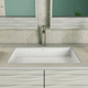 lavabo bajo encimera / de mineral compuesto / para personas con movilidad reducida / rectangular
