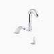 grifo monomando para lavabo / de repisa / de latón cromado / de baño