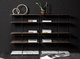 biblioteca modular / de pared / contemporánea / de madera