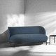 sofá contemporáneo / de tejido / con reposabrazos / azul