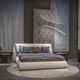cama de matrimonio / contemporánea / tapizada / con cabecero
