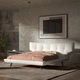 cama de matrimonio / contemporánea / tapizada / con cabecero