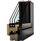 ventana de madera / de vidrio / de aluminio / corredera