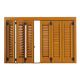 contraventana plegable / de lamas / de aluminio / aspecto madera