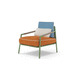 sillón contemporáneo / de tejido / de cuero / de acero