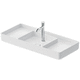 lavabo sobre mueble / de cerámica / brillante / rectangular