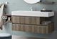 mueble de lavabo de pared / de madera / contemporáneo / con cajones
