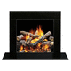 revestimiento de chimenea contemporáneo / de piedra / negro