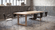 mesa de comedor contemporánea / de roble / de nogal / de madera maciza