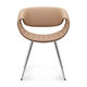 silla de visita contemporánea / de interior / de tejido / de madera