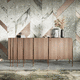 aparador contemporáneo / chapado de madera / de madera lacada brillante / de caoba