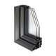 ventana de aluminio / abatible / con vidrio triple / con aislamiento térmico