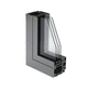 ventana de aluminio / abatible / con vidrio triple / con aislamiento térmico