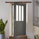 puerta de entrada / de acero / abatible / contemporánea