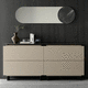 mueble zapatero contemporáneo / de metal / de abedul / de melamina