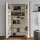 mueble zapatero contemporáneo / de metal / de melamina / de fibra de madera