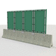 muro antirruido con paneles modulares / de PVC / de polipropileno / de tejido