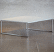 mesa de centro contemporánea / de madera lacada / de chapa de madera / de acero