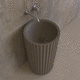 lavabo con base / de cerámica / brillante / acabado mate