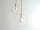 lámpara suspendida / de vidrio / contemporánea / con cable