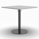 mesa de comedor contemporánea / de acero / con base de acero / cuadrada