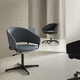 silla contemporánea / de interior / de tejido / de aluminio