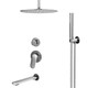 set de ducha empotrable de pared / contemporáneo / con alcachofa / con rociador fijo