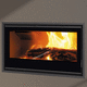chimenea de leña / encastrable / adosada / Cara única