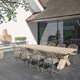 silla contemporánea / de exterior / de fibras sintéticas / con base de acero